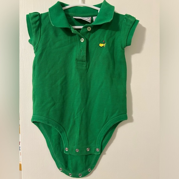 Master’s Collection Green Baby Polo Onesie - 12 Months - Picture 1 of 4